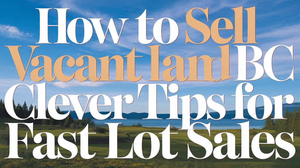 How to Sell Vacant Land in BC