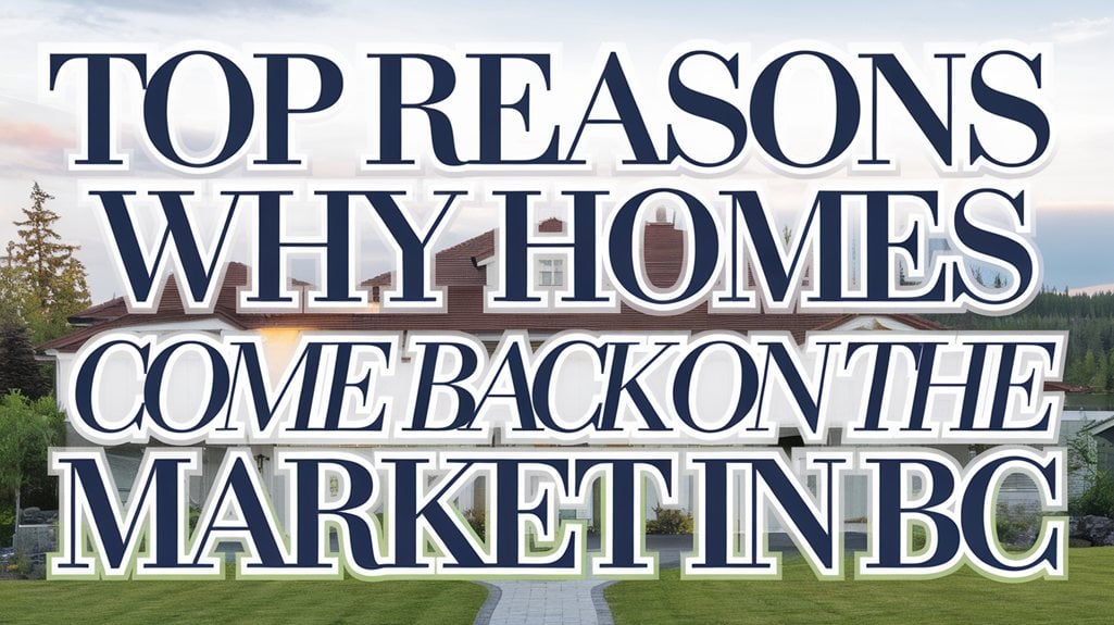 Reasons Why Homes Come Back on the Market in BC