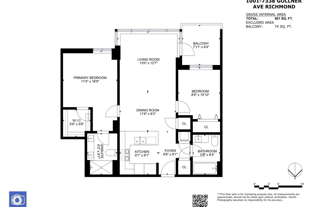 1001 7338 GOLLNER AVENUE, Richmond BC V6Y 0H8, Richmond BC — Residential for Sale - Photo 7