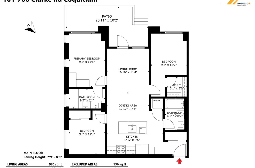 101 700 CLARKE ROAD, Coquitlam BC V3J 3Y1, Coquitlam BC — Residential for Sale - Photo 2