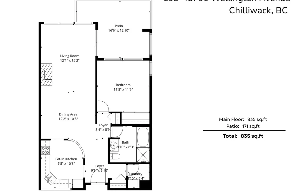 102 45700 WELLINGTON AVENUE, Chilliwack BC V2P 2E4, Chilliwack BC — Residential for Sale - Photo 6