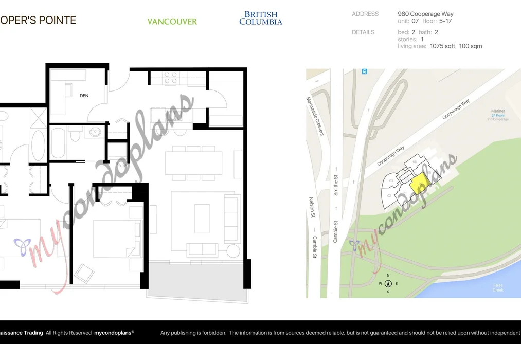 1107 980 COOPERAGE WAY, Vancouver BC V6B 0C3, Vancouver BC — Residential for Sale - Photo 2