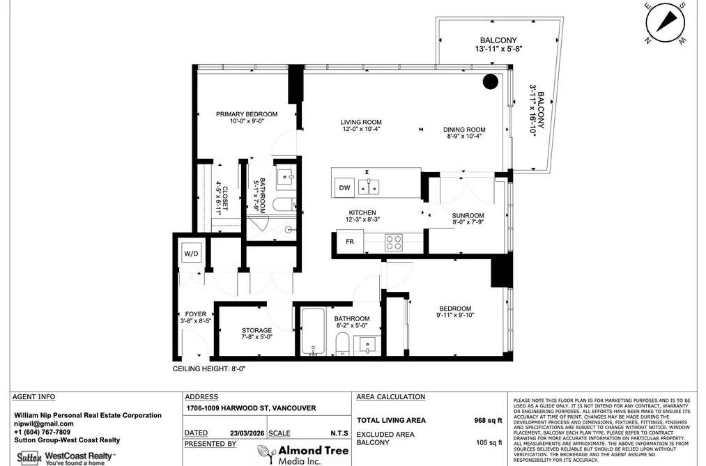 1706 1009 HARWOOD STREET, Vancouver BC V6E 0C2, Vancouver BC — Residential for Sale - Photo 4