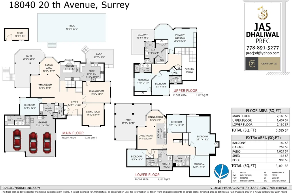 18040 20TH AVENUE AVENUE, White Rock BC V3S 9V7, White Rock BC — Residential for Sale - Photo 2