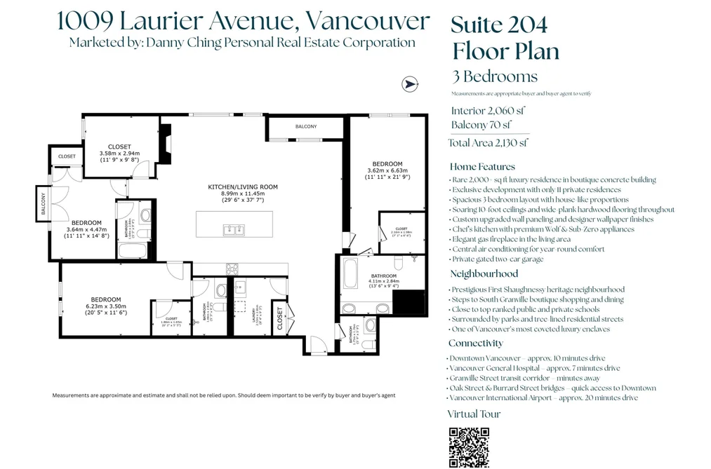 204 1009 LAURIER AVENUE, Vancouver BC V6H 1Y2, Vancouver BC — Residential for Sale - Photo 2