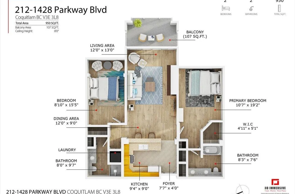 212 1428 PARKWAY BOULEVARD, Coquitlam BC V3E 3L8, Coquitlam BC — Residential for Sale - Photo 3