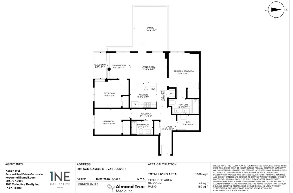 Condo for sale at 308 6733 Cambie Street Vancouver British Columbia - MLS: R3095738