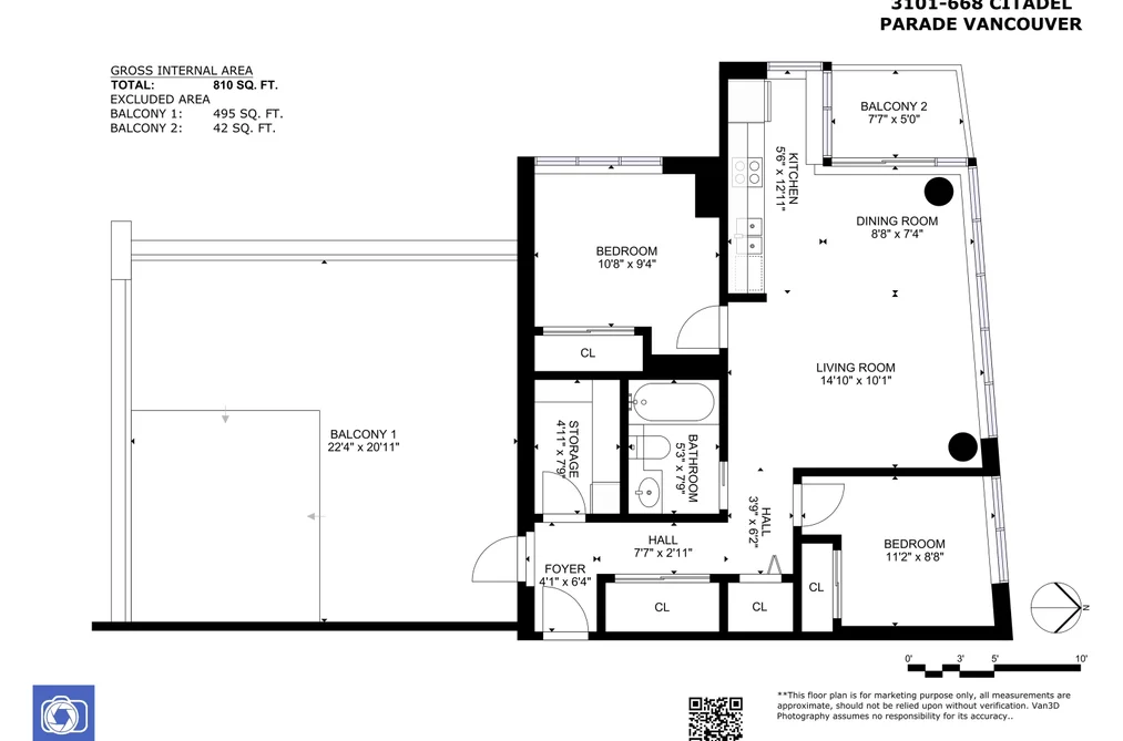 Condo for sale at 3101 668 Citadel Parade Vancouver British Columbia - MLS: R3118926