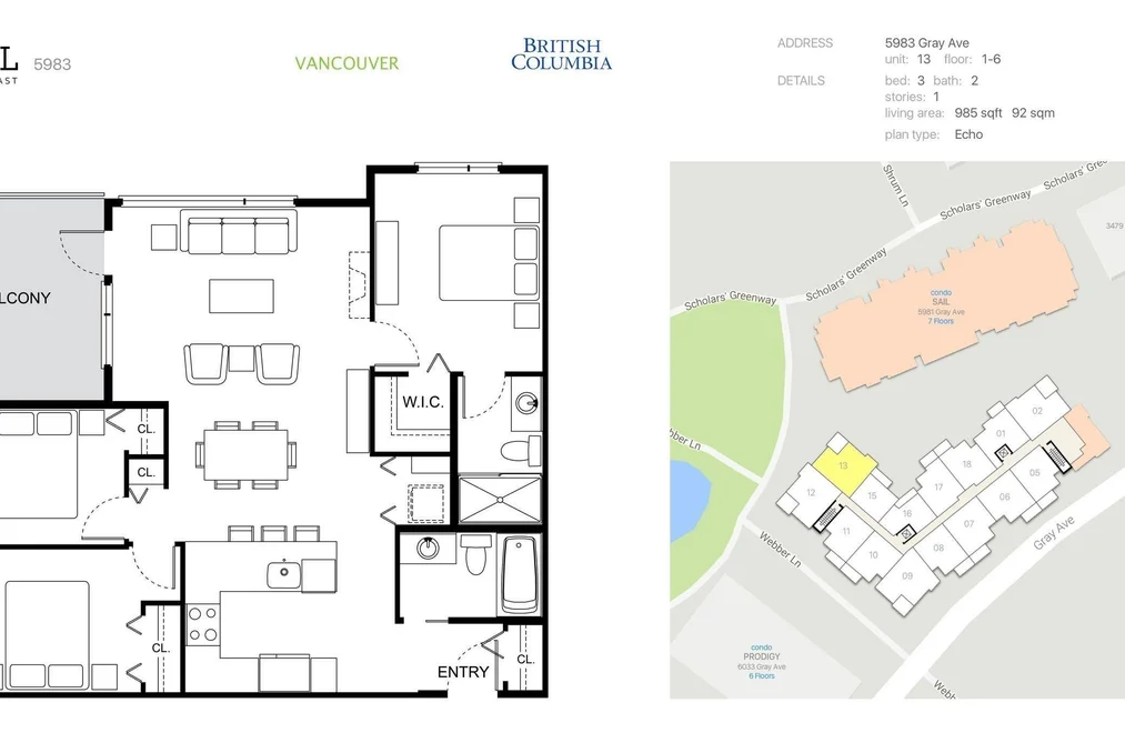 513 5983 GRAY AVENUE, Vancouver BC V6S 0G8, Vancouver BC — Residential for Sale - Photo 4