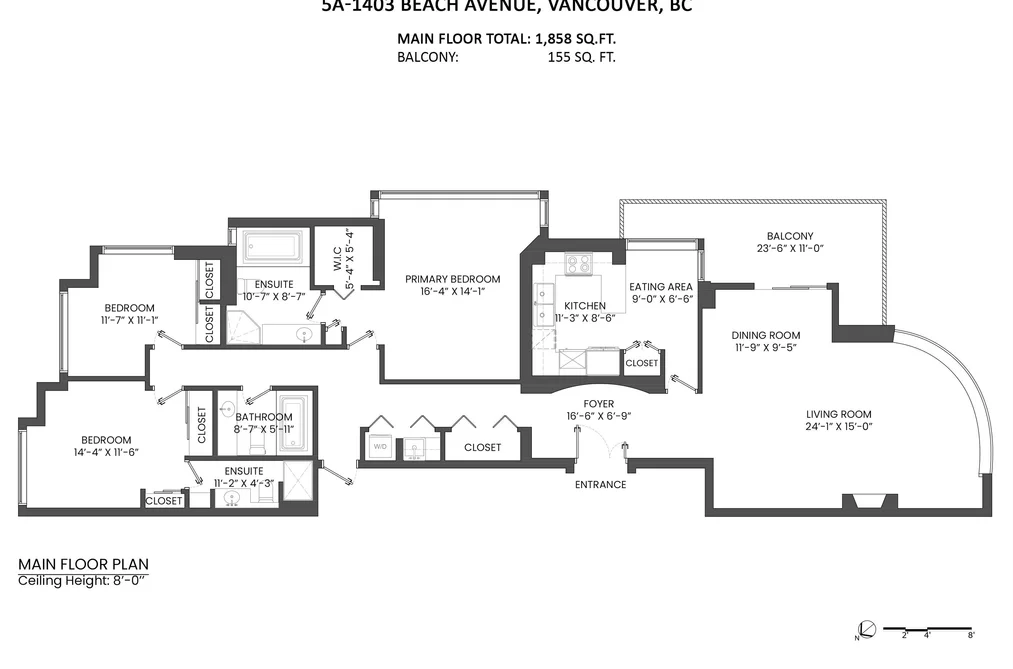 5A 1403 BEACH AVENUE, Vancouver BC V6G 1Y3, Vancouver BC — Residential for Sale - Photo 2