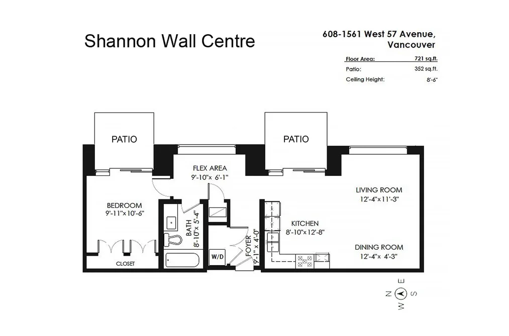 608 1561 W 57TH AVENUE, Vancouver BC V6P 0H5, Vancouver BC — Residential for Sale - Photo 4