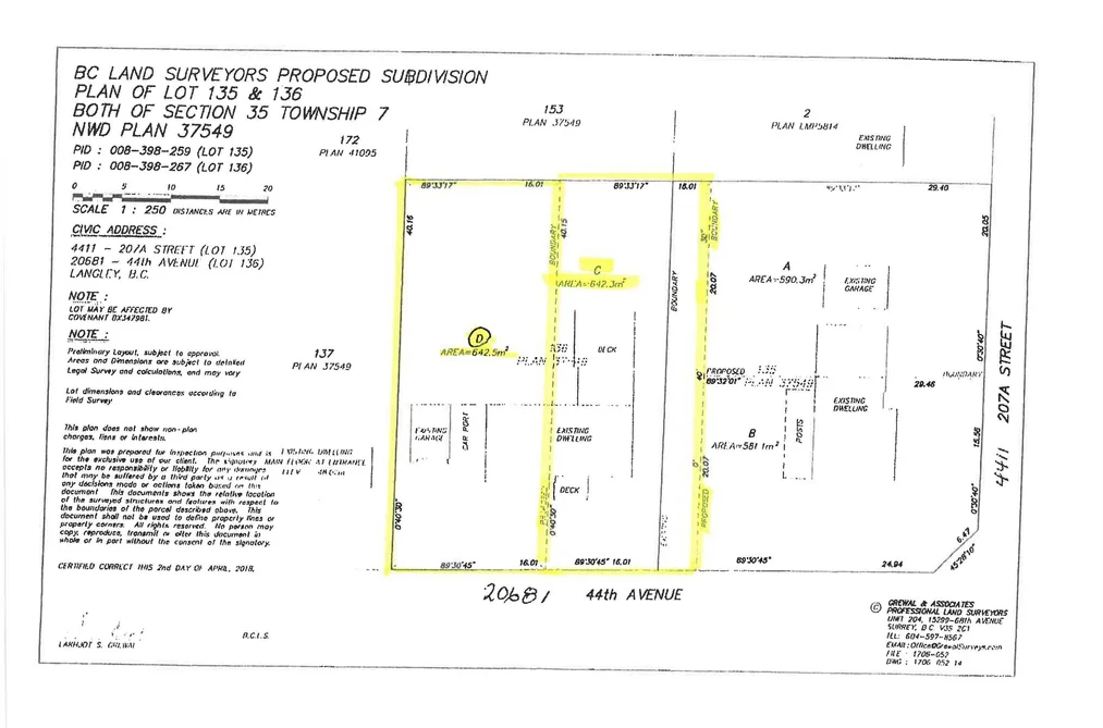 Property for sale at Lot C 44 Avenue Langley British Columbia - MLS: R2996018